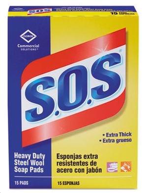 PAD SCOURING SOS BRAND 15/BX CLOROX - Scouring Pads